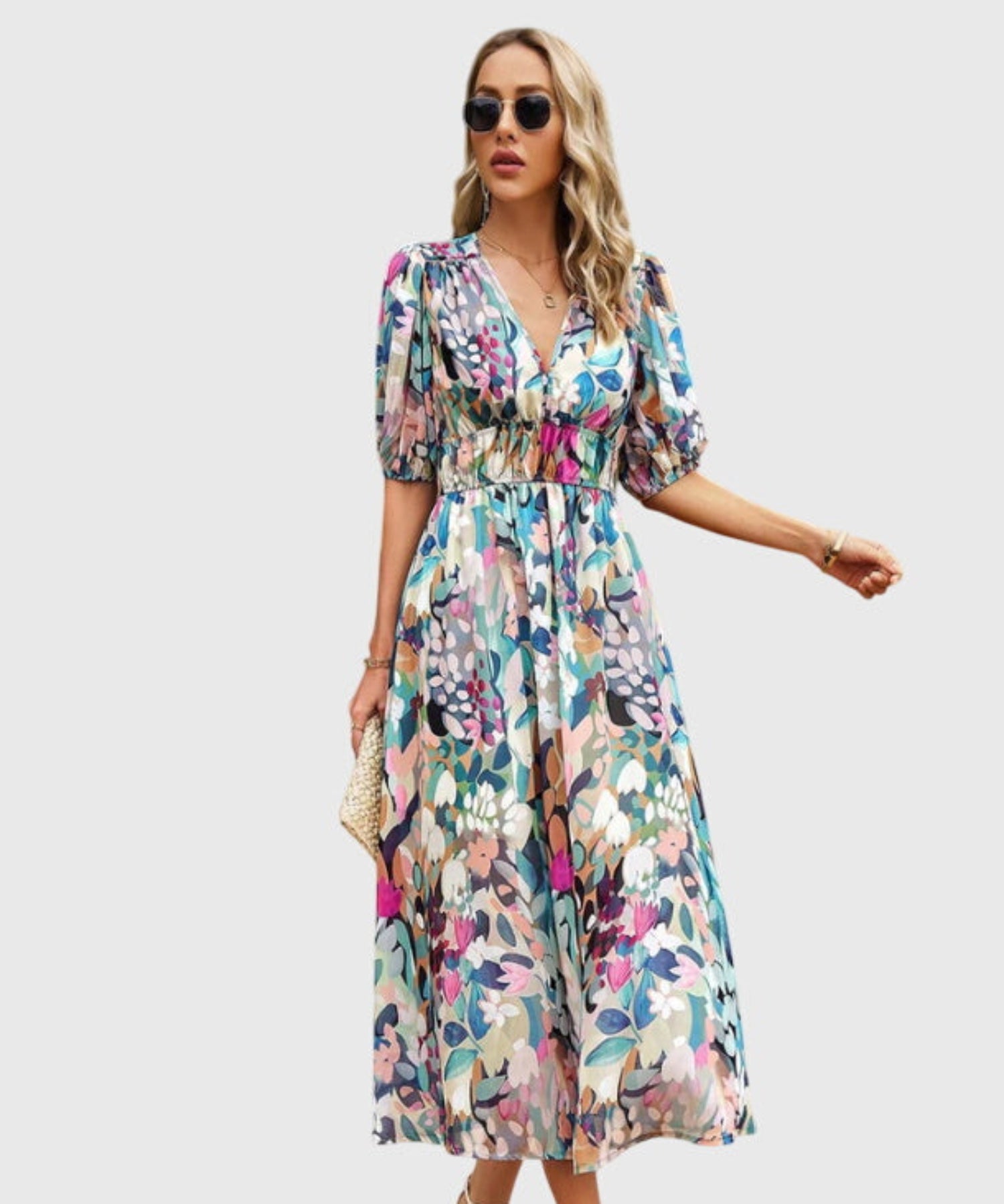 Merlin™ | Flattering Floral Midi Dress