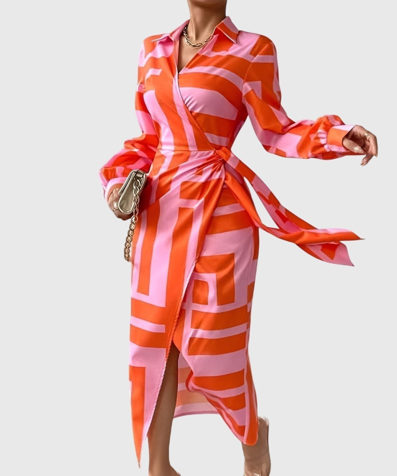 Everly™ | Elegant Wrap Dress with Print