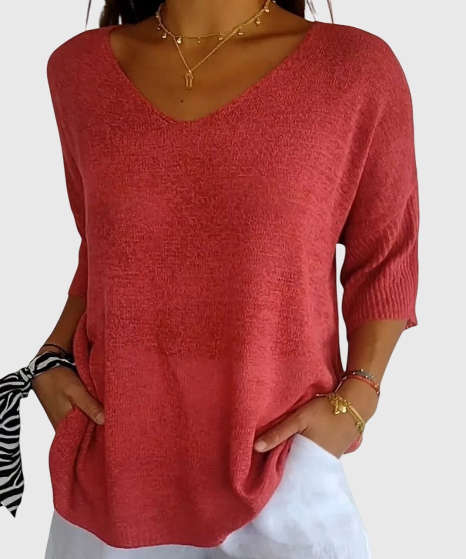 Cassandra™ | Elegant V-Neck Top
