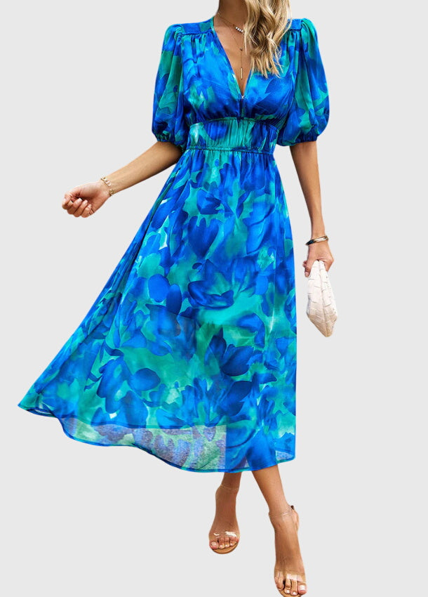 Lynn™ | Flattering Floral Midi Dress