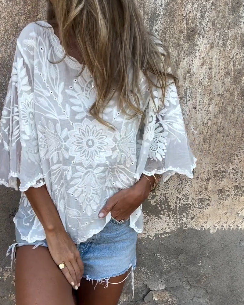 Brittney | Butterfly Sleeve Blouse