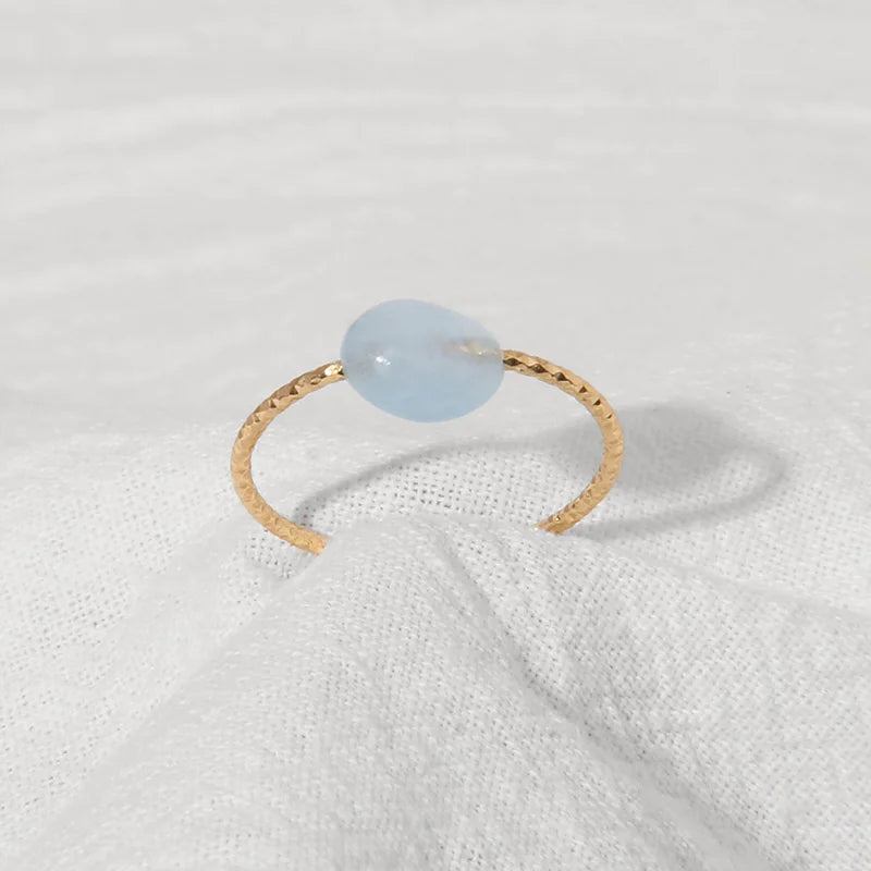 Thin Ring with Colorful Stones