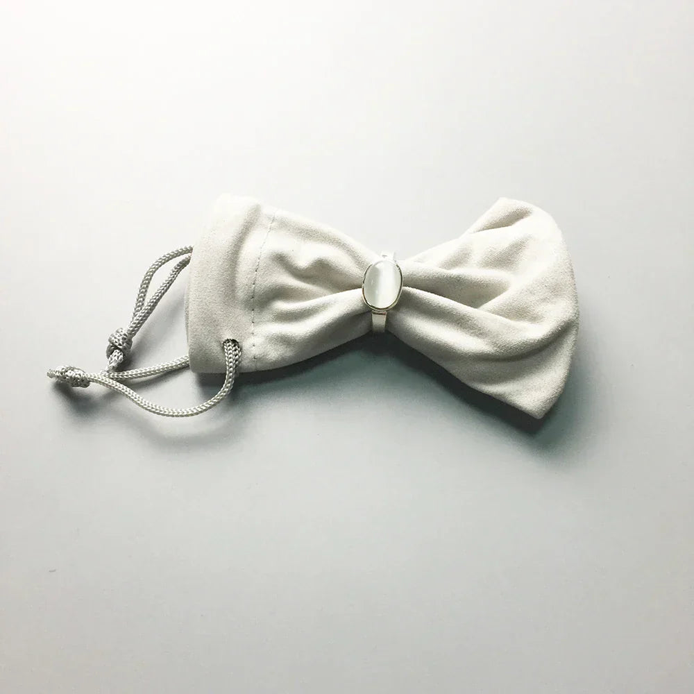 Adjustable Silver White Cabochon Statement Ring