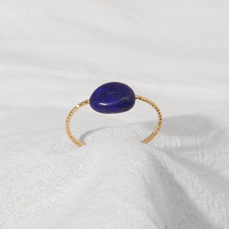 Thin Ring with Colorful Stones