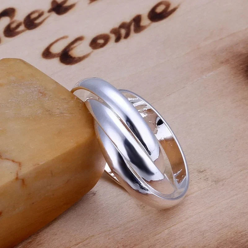 Silver Thin Stacked Rings
