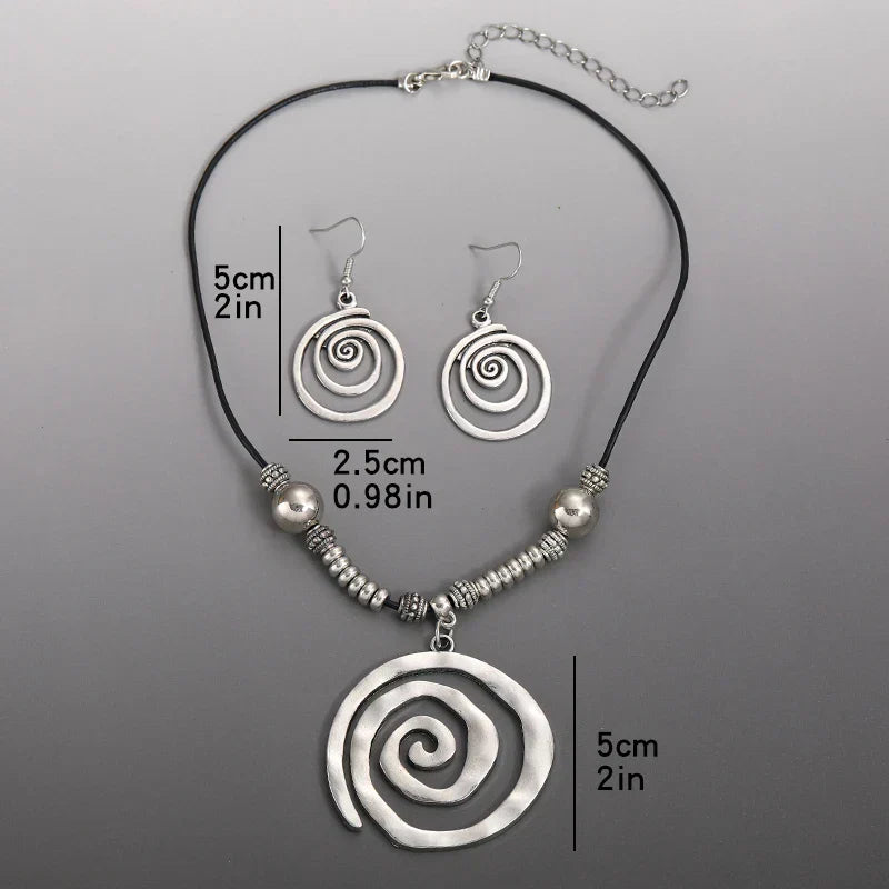 Spiraal Necklace and Earrings Set