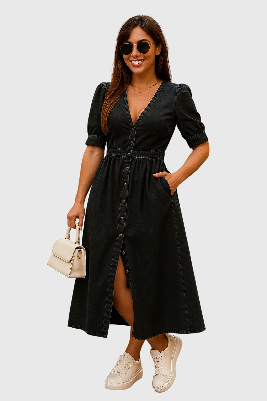Jacey™ | Elegant Denim Dress