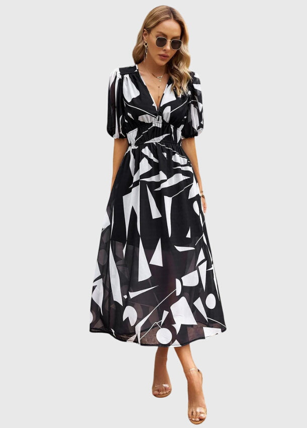 Lynn™ | Flattering Floral Midi Dress