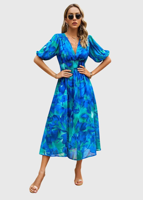Lynn™ | Flattering Floral Midi Dress