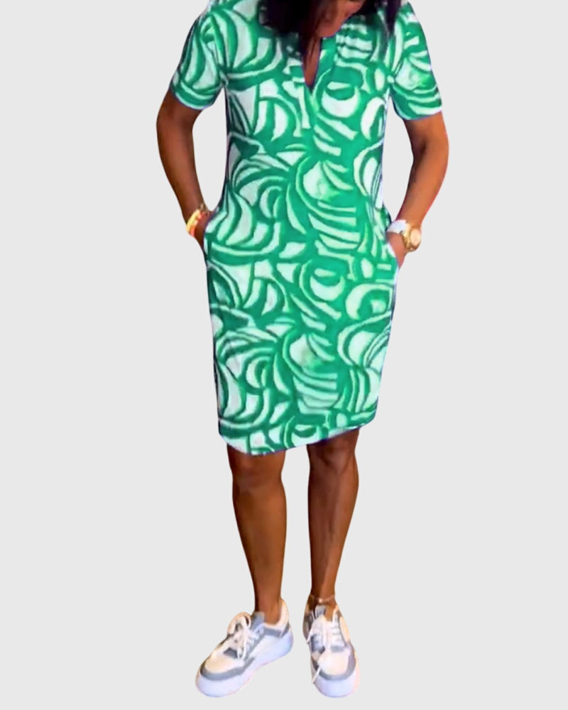 Ellene ™ | Flattering Avenue Walk Dress
