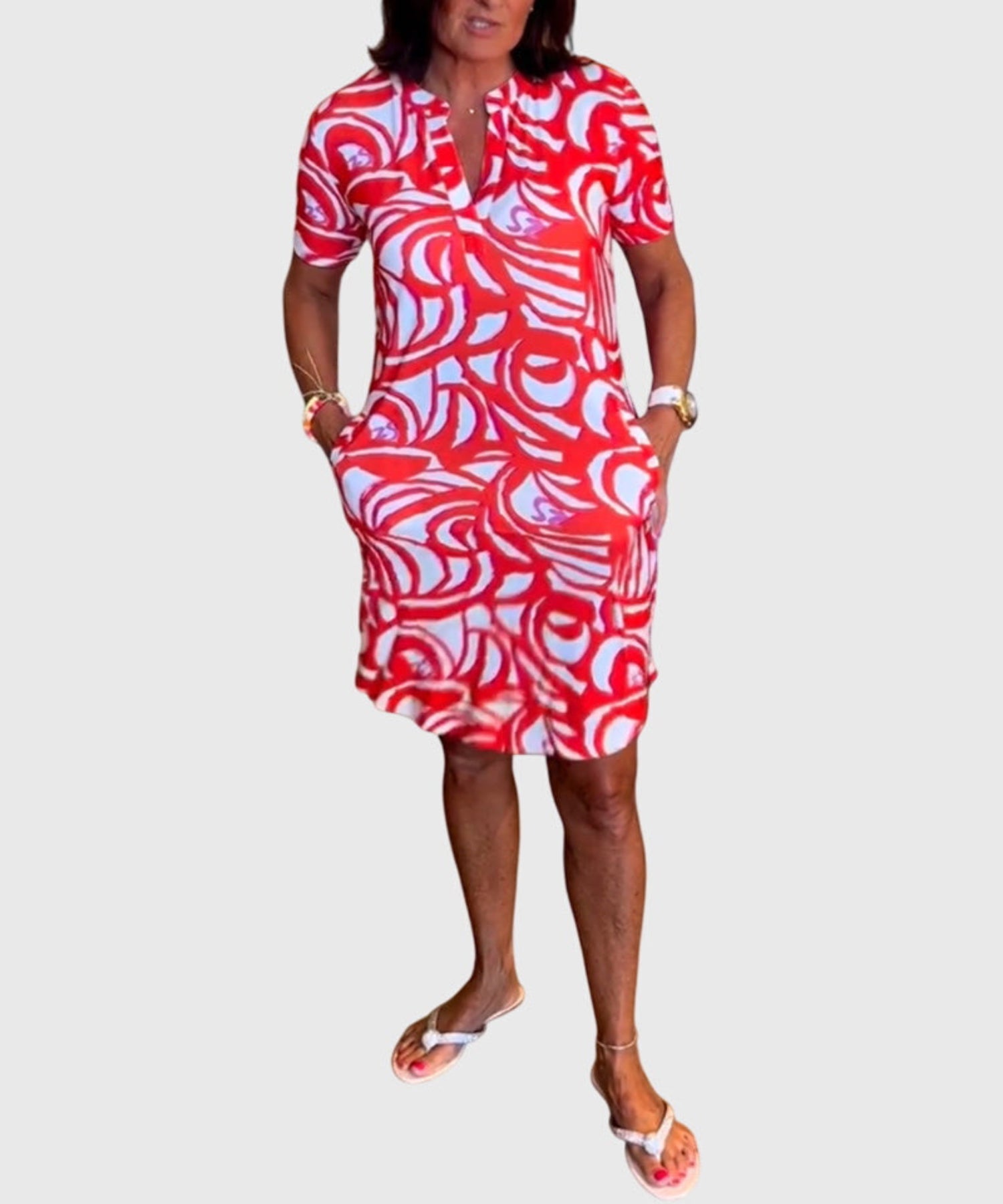 Ellene ™ | Flattering Avenue Walk Dress