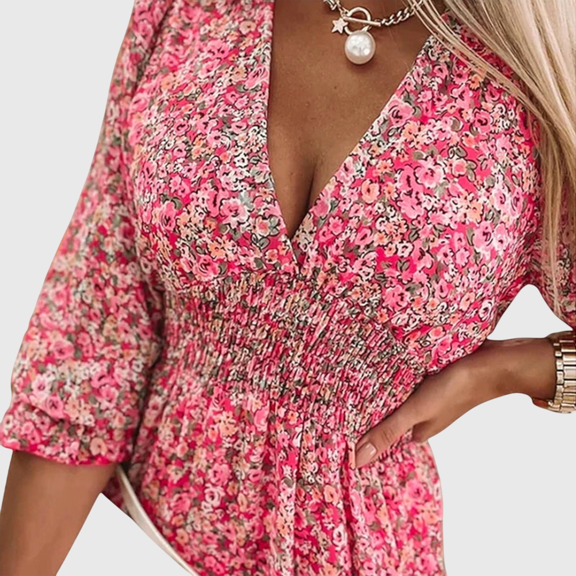 Emy™ | Floral Puff Sleeve Dress