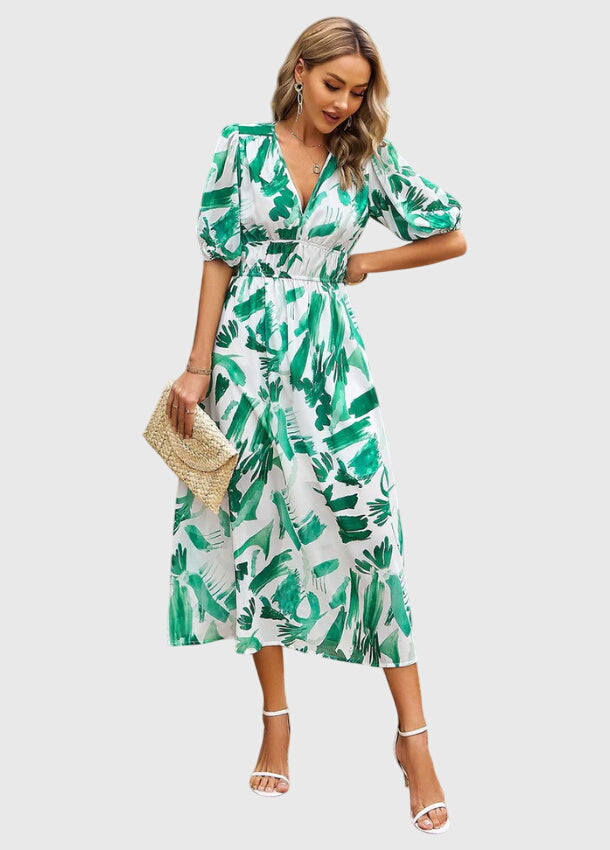 Lynn™ | Flattering Floral Midi Dress