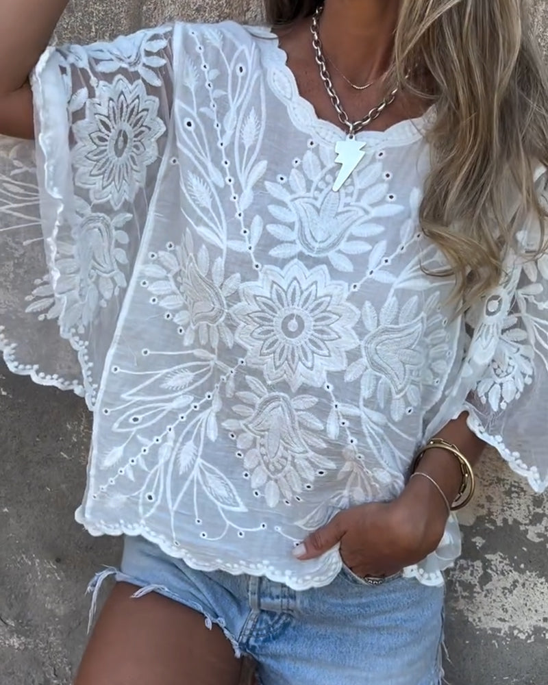 Brittney | Butterfly Sleeve Blouse