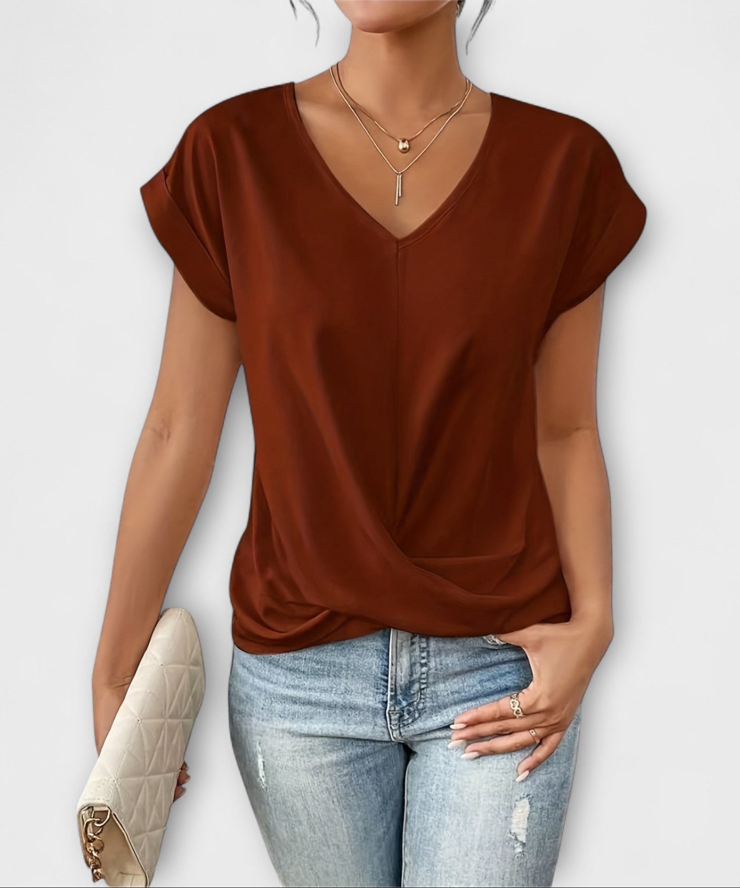 Carlinda | Elegant V-neck Top