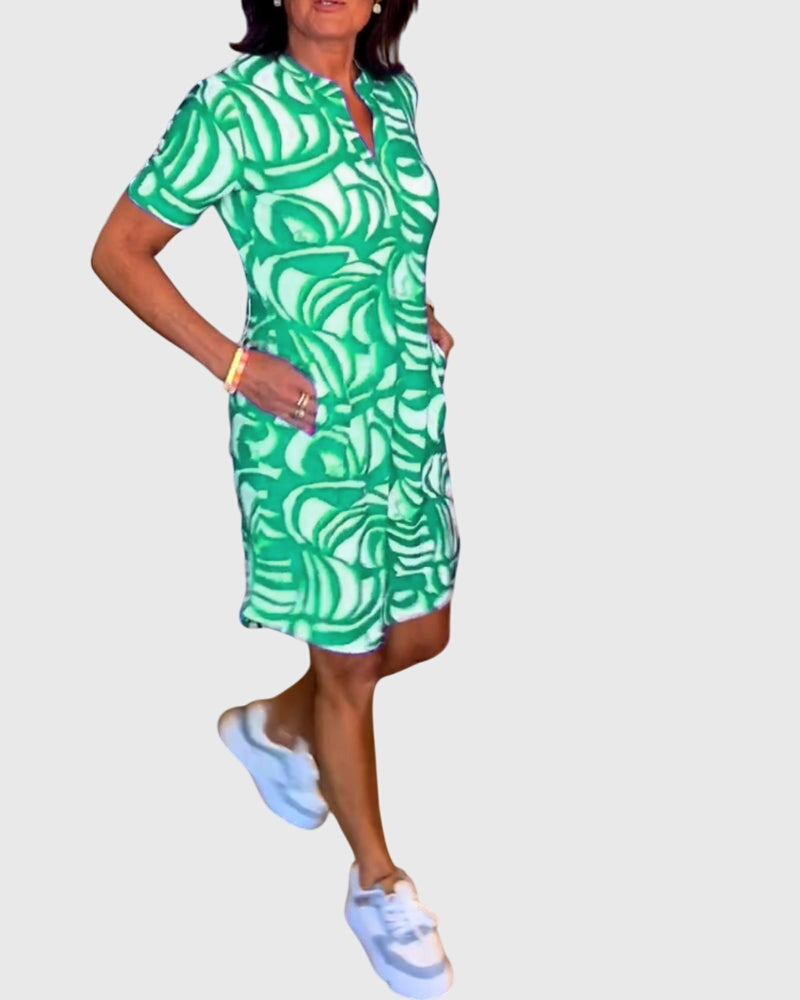 Ellene ™ | Flattering Avenue Walk Dress