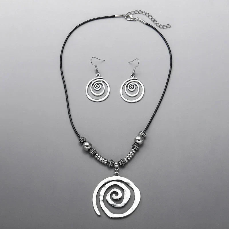 Spiraal Necklace and Earrings Set