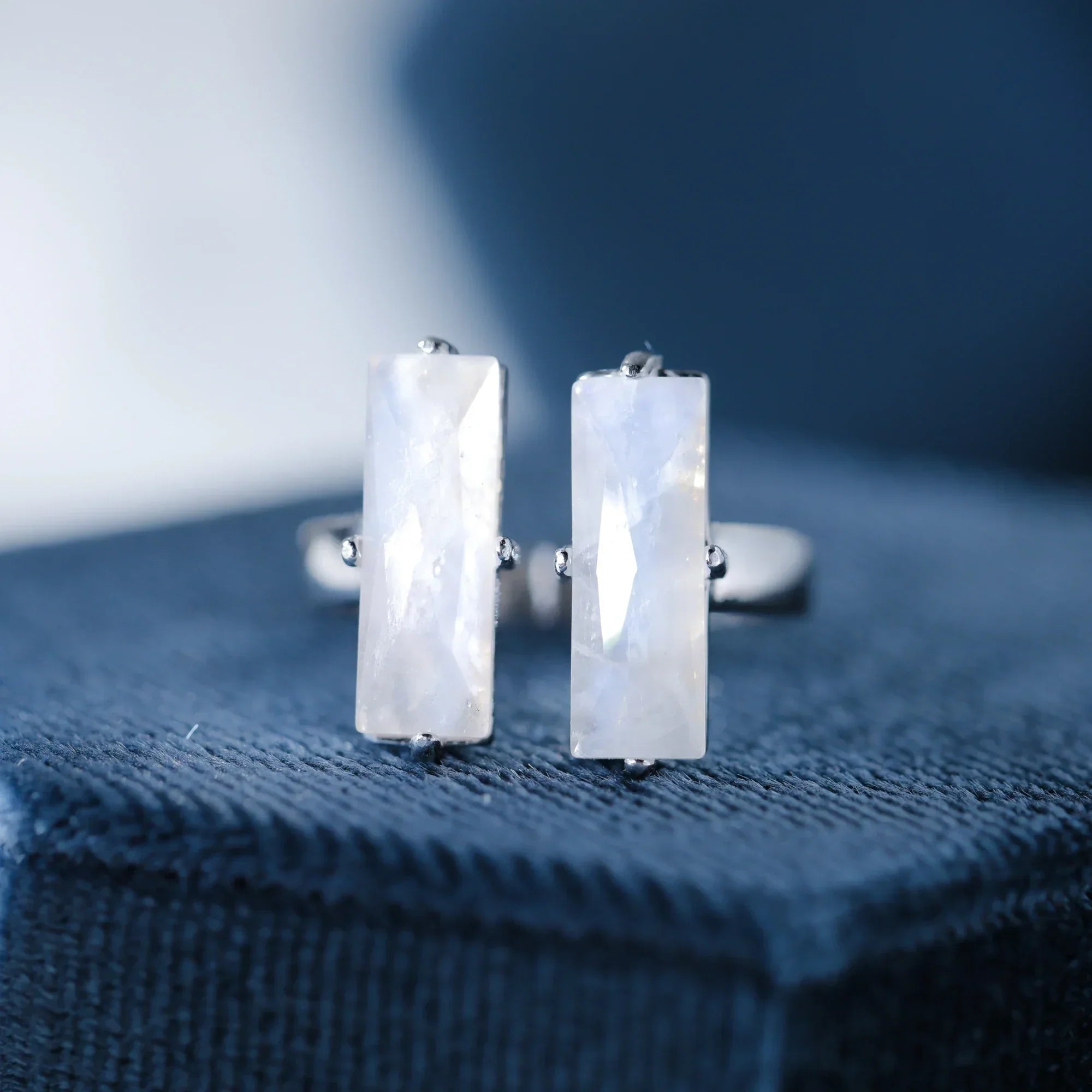 Natural Moonstone Gemstone Engagement Ring