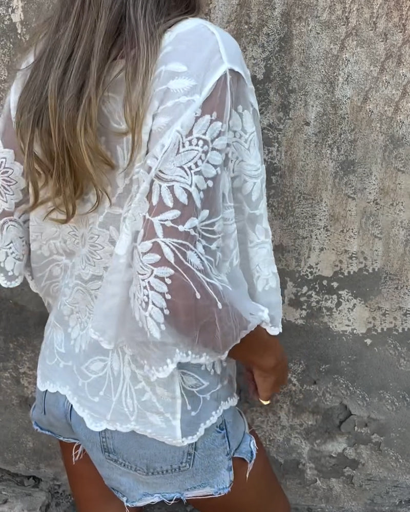 Brittney | Butterfly Sleeve Blouse